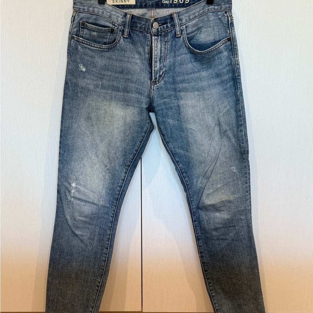 Men's Gap Light Blue Wash Skinny Jeans - 31x32